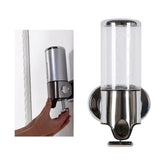 Maxbell Bathroom Wall Mount Soap Dispenser Shower Shampoo Container 500ml Clear