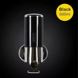 Maxbell Bathroom Wall Mount Soap Dispenser Shower Shampoo Container 500ml Black