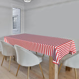 Maxbell Disposable Table Cloth Covers Wedding Party Tablecloths Red Stripe