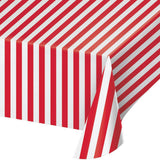 Maxbell Disposable Table Cloth Covers Wedding Party Tablecloths Red Stripe
