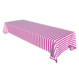 Disposable Table Cloth Covers Wedding Party Tablecloths Pink Stripe