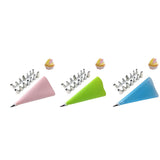 Maxbell Reusable Piping Pastry Bag with & Nozzle Tips Cake Decor DIY Tools Set Pink