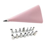 Maxbell Reusable Piping Pastry Bag with & Nozzle Tips Cake Decor DIY Tools Set Pink