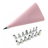 Maxbell Reusable Piping Pastry Bag with & Nozzle Tips Cake Decor DIY Tools Set Pink