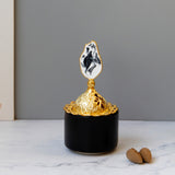 Maxbell Cone Incense Burner Holder Censer for Yoga Home Decor Desktop Craft Black S