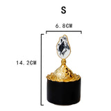 Maxbell Cone Incense Burner Holder Censer for Yoga Home Decor Desktop Craft Black S