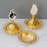 Maxbell Cone Incense Burner Holder Censer for Yoga Home Decor Desktop Craft White S