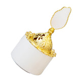 Maxbell Cone Incense Burner Holder Censer for Yoga Home Decor Desktop Craft White S