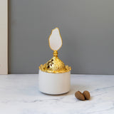 Maxbell Cone Incense Burner Holder Censer for Yoga Home Decor Desktop Craft White S