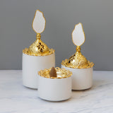 Maxbell Cone Incense Burner Holder Censer for Yoga Home Decor Desktop Craft White S