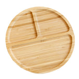 Maxbell Creativity Divided Bamboo Round Square Bowls Plates Kids Tableware Round S