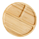 Maxbell Creativity Divided Bamboo Round Square Bowls Plates Kids Tableware Round S