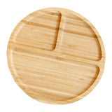 Maxbell Creativity Divided Bamboo Round Square Bowls Plates Kids Tableware Round S