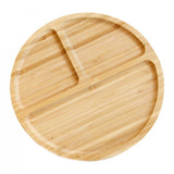 Maxbell Creativity Divided Bamboo Round Square Bowls Plates Kids Tableware Round S