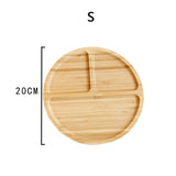Maxbell Creativity Divided Bamboo Round Square Bowls Plates Kids Tableware Round S