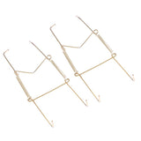 Maxbell 2x Invisible Wall Hanging Plate Hook Hangers Dish Display Holder Linear 7"