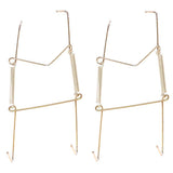 Maxbell 2x Invisible Wall Hanging Plate Hook Hangers Dish Display Holder Linear 7"