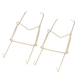 Maxbell 2x Invisible Wall Hanging Plate Hook Hangers Dish Display Holder Linear 7"