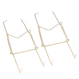 Maxbell 2x Invisible Wall Hanging Plate Hook Hangers Dish Display Holder Linear 7"