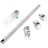 Maxbell Chrome Shower Head Holder Kit Adjustable Riser Slider Rail Bar w/ Soap Dish