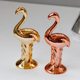 Flamingo Miniature Figurines Ornament Desktop Decor Crafts Rose Gold