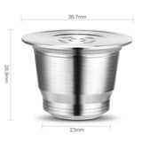 Refillable Coffee Capsule Filter Pod with Spoon for Nespresso with Tamper