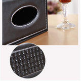 Maxbell Tissue Box Desktop Remote Control Smartphone Holder Organizer Black