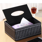 Maxbell Tissue Box Desktop Remote Control Smartphone Holder Organizer Black