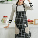 Maxbell Creative Erasable Hand Apron Fashion Waterproof Women Kitchen Cooking Brown