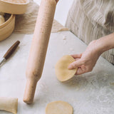 Maxbell  Beechwood Rolling Pins With Scale for Fondant Cake Pizza Dough Baking Tool
