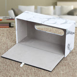 PU Leather Facial Box Tissue Case Napkin Holder for Home Office Car L