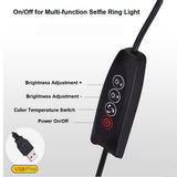 Maxbell 360 Degree Rotary Selfie  Light with Tripod Stand and Cell Phone Holder
