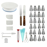 Maxbell 36x Cake Decorating Set Stainless Steel Spatula Baking Nozzles Cake Stand