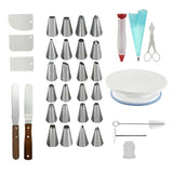 Maxbell 36x Cake Decorating Set Stainless Steel Spatula Baking Nozzles Cake Stand