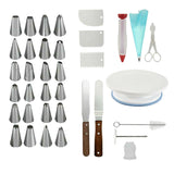 Maxbell 36x Cake Decorating Set Stainless Steel Spatula Baking Nozzles Cake Stand