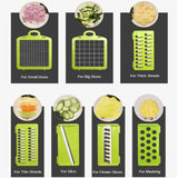 Maxbell Portable Vegetable Chopper Carrot Veggie Ginger Dicer with Hand Guard Gray