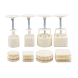 Maxbell Moon Cake Mooncake Mould DIY Baking Hand Pressure Pastry Mold 4pcs/set