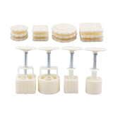 Maxbell Moon Cake Mooncake Mould DIY Baking Hand Pressure Pastry Mold 4pcs/set
