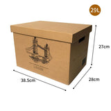 Maxbell 50L Collapsible Cardboard Packing Moving Box with Lid and Handle