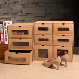 Maxbell 6pcs Drawer Type Underbed Wardrobe Foldable Cardboard Shoe Organizer Box