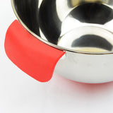 Maxbell  European Salad Bowl With Handle Silicone 304 Stainless Steel 7x7x3inch