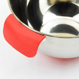 Maxbell  European Salad Bowl With Handle Silicone 304 Stainless Steel 21x21x24inch