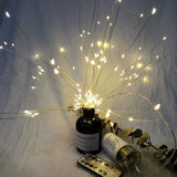 Maxbell LED Firework Hanging Lights Decorative DIY 50 Branch 150Led Warm white