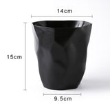 Maxbell Desktop Rubbish Bin Flowerpot Ashbin Dustbin Wastebasket Office Home Black