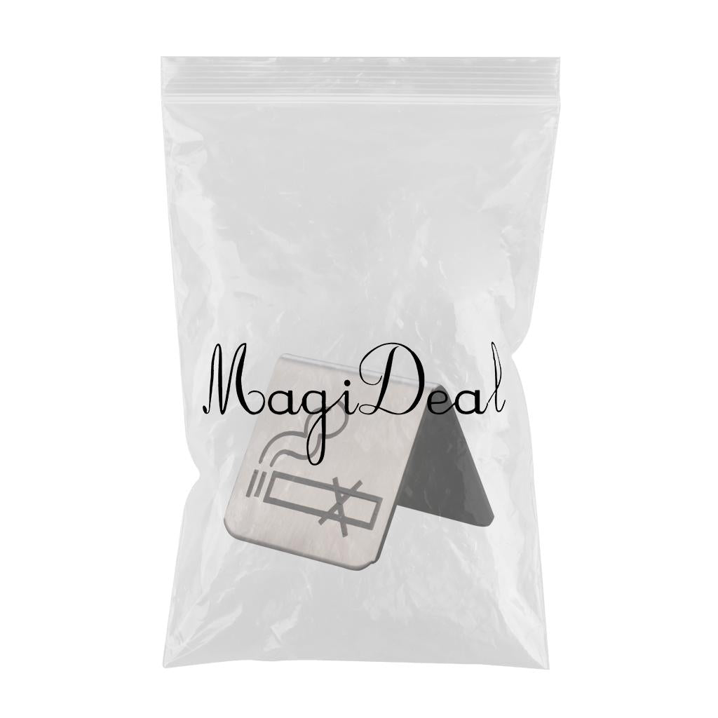 Maxbell  No Smoking Sign Stainless Steel Table Top Tent Compliance Signs Pattern