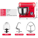 Maxbell Kitchen Electric Stand Mixer Cake Dough Makers Tilt-Head 1500W Red