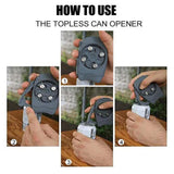 Maxbell Manual Topless Can Opener Drinking Beer Tins Top Cutter Bar Kitchen Tool