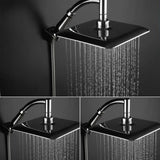 Bathroom Rain Shower Wall Mounted Rainfall Shower Head System 8 inch Square