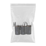 Maxbell 3xTea Coffee Sugar Canisters Kitchen Office Food Nut Storage Jars Pots Black