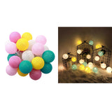 Maxbell 20 Cotton Ball Fairy Lights 3 meters String Light Wedding C_Battery Type